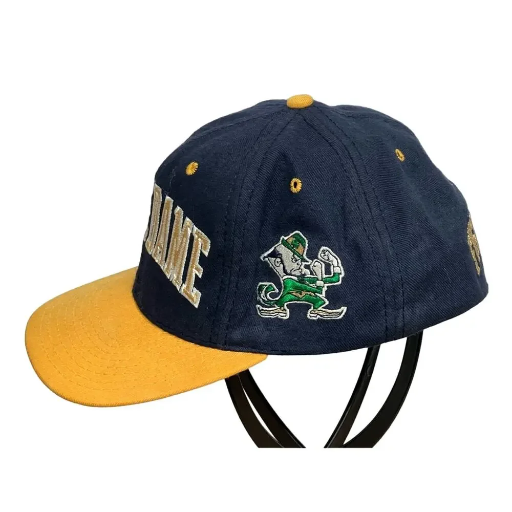 Vintage 90s Starter Notre Dame Fighting Irish Wool Big Logo Spellout SZ 7.5 Hat